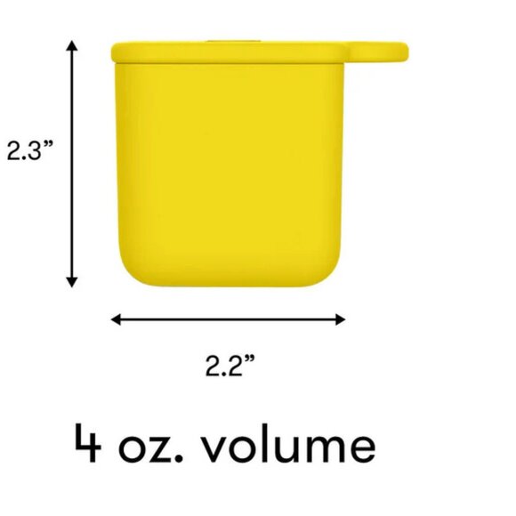 NWT OmieDip Leakproof Containers Silicone (SET of 2, Yellow & Red) - Picture 6 of 13
